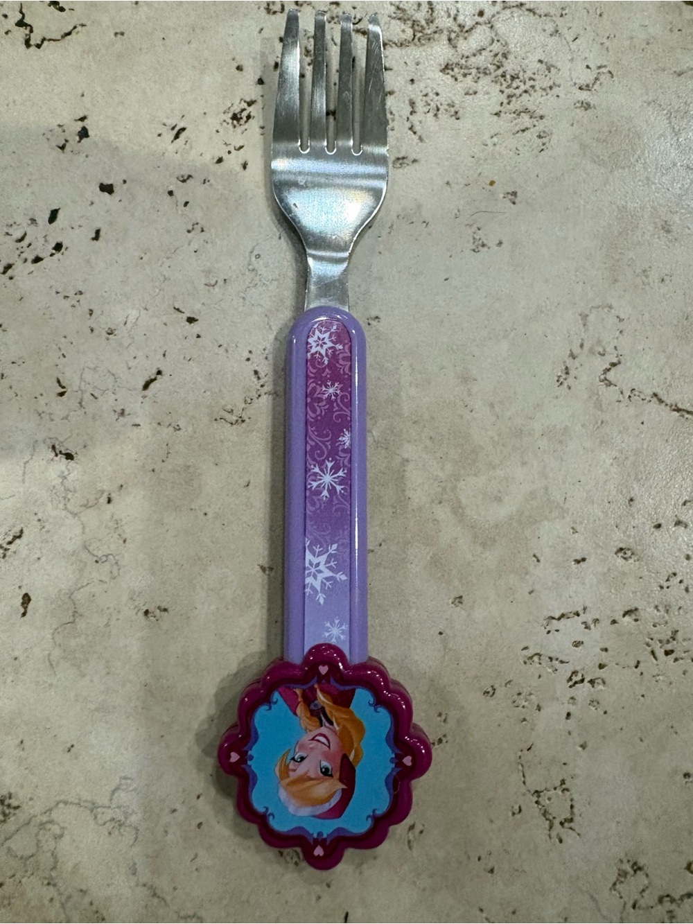 Disney Purple Kids Fork with Snow Princess Accent